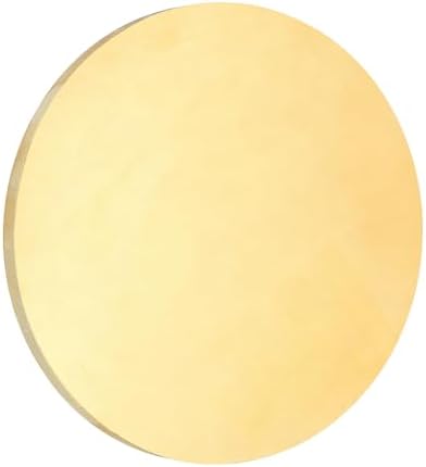 uxcell Brass Round Plate, 0.2"(5mm) Thick 3.15"(80mm) Dia H65 Brass Round Disc Blank Metal Sheet Copper Circle Disc for Metal Stamping DIY Crafts