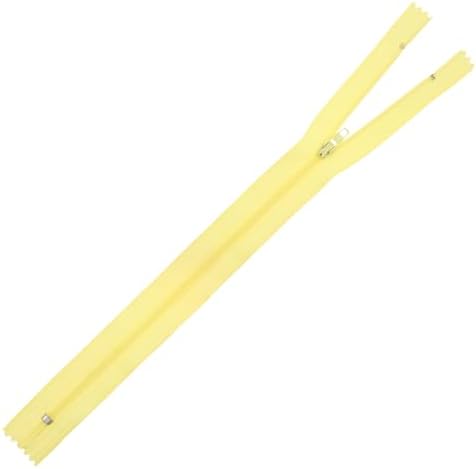 Mandala Crafts 100 PCs Butter Yellow Closed-End 8" Nylon Zippers for Sewing