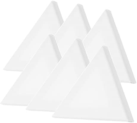6 Pack Artist Blank Canvas, 25cm Stretched Canvas Frames Panel Board, Triangle Art Board for Acrylic Oil Painting