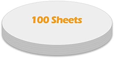 Ezyaid White Construction Origami Paper Circles, 3 inch, 100 Sheets