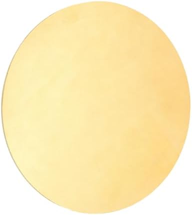 uxcell Brass Round Plate, 0.04"(1mm) Thick 8"(203mm) Dia H65 Brass Round Disc Blank Metal Sheet Copper Circle Disc for Metal Stamping DIY Crafts
