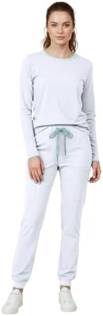 Med Couture Luma Jogger Scrub Pants for Women with Rib Knit Waistband