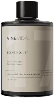 VINEVIDA [16oz] Cannabis Flower Fragrance Oil for Candle Making and Soap Making - Premium Candle Scents for Soy Candles