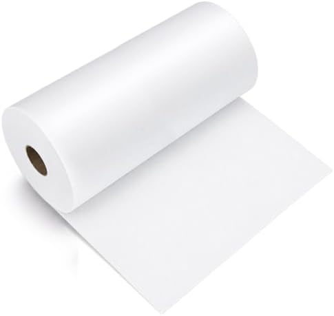 Peryiter 1 Roll 12" x 100 yd Cut Away Embroidery Stabilizer 25μm Backing Stabilizer for Embroidery Lightweight Sewing Stabilizers for Hand Sewing Machine
