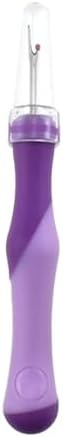 HAHIYO 5.3Inches 2PCs Purple Rubber Seam Ripper Ergonomic Grip Thread Stitch Remover Tool Sewing Stitch Cutter Thread Ripper Unpicker Sewing Accessory&Supply for Crafting Notions Quilting Sewing Hem
