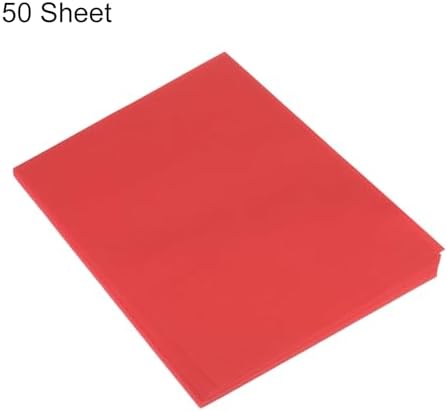 MECCANIXITY 50 Sheet Origami Paper Double Sided Red 8.3 x 5.8 Inch Square Sheet for Art Craft Project, Beginners, Gifts Decor