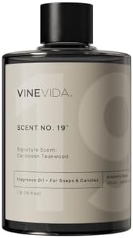 VINEVIDA [16oz] Caribbean Teakwood Fragrance Oil for Candle Making and Soap Making - Premium Candle Scents for Soy Candles