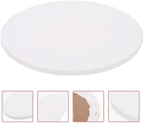 Oval Paint Canvases Panel: 7.9x11.8 Inch Wood Art Board with Stretched Blank Canvas for Acrylic, Oil, Tempera Painting, White