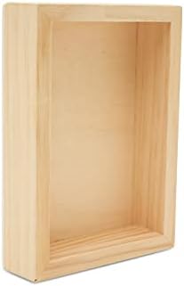 Painting Panels 5x7 x 1-1/2-inch, Pack of 4 Blank Wooden Signs for Crafts, Rectangular Wood Cradled Panels for Home Decor, by Woodpeckers