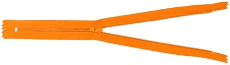 Mandala Crafts 40 PCs Orange Closed-End 32 Inches Nylon Zippers for Sewing