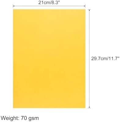 MECCANIXITY 50 Sheet Origami Paper Double Sided Cream Golden Yellow 11.7 x 8.3 Inch Square Sheet for Art Craft Project, Beginners, Gifts Decor