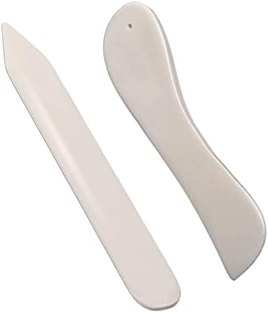 WUTA Premium Folder Paper Creaser Set Folding Scoring Burnishing Crafting Scrapbooking Tool for DIY Bookbinding and Paper Crafts (Straight Shape + Arc Shape)