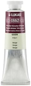 Lukas 1862 Professional German Oil Paint, Beige 37 mL - w/Beeswax & Non-Yellowing Sunflower Oil, Short Drying Time, Smooth, Outstanding Lightfastness