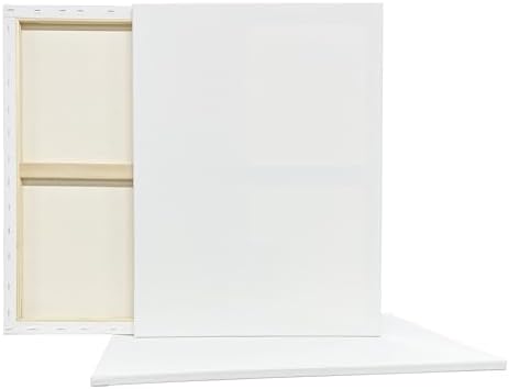 Artist's Loft 3 Count (12 Total) 18” x 24” Super Value Canvas Necessities - Acid Free Cotton Canvas for Paint, Acrylic, & Oils - Bulk 4 Pack