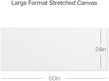 KINGART 853-2 Stretched White Canvas for Painting, 24 x 60 Inch, Pack of 2