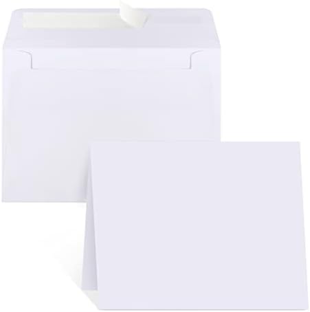Blank Cards and Envelopes 4x6, 30 Pack White Invitation Cardstock with 30 Pack Envelopes, Thank you Blank Greeting Cards, for All Occasions DIY, Print custom