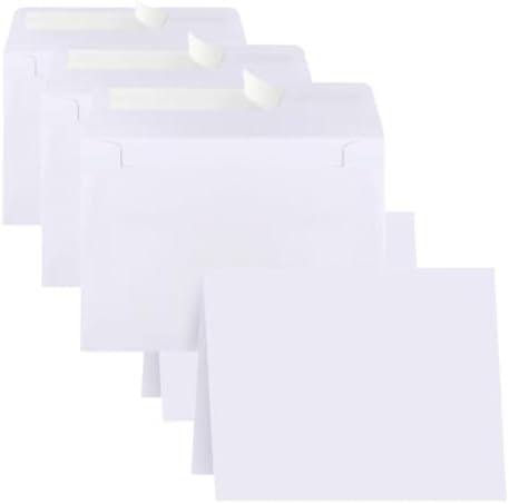 Blank Cards and Envelopes 4x6, 90 Pack White Invitation Cardstock with 90 Pack Envelopes, Thank you Blank Greeting Cards, for All Occasions DIY, Print custom