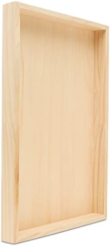 Wood Canvas 12 x 18 x 1-1/2-inch, Pack of 4 Wooden Sign Blanks with Frame, Wood Cradled Panels for Crafts & Home Decor, by Woodpeckers
