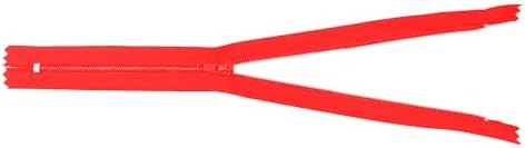 Mandala Crafts 60 PCs Cherry Red Closed-End 18 in Nylon Zippers for Sewing