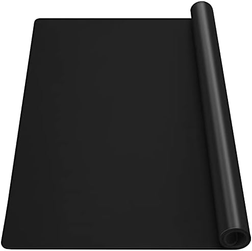 Gartful Extra Large Silicone Sheet for Craft, 31.5" x 23.6" x 0.07", Heat Resistant Countertop Protector, Multipurpose Mat, Black