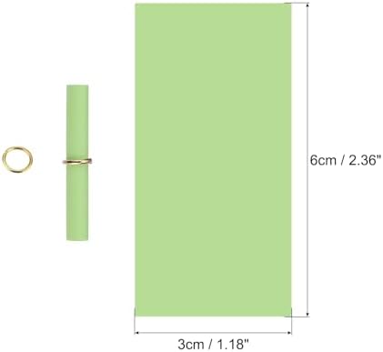 MECCANIXITY Mini Vintage Message Paper Scrolls, 100Pcs Valentine Message Paper, Lucky Wish Paper Roll for Party Birthday, Light Green