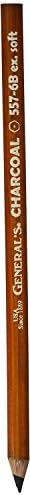 Generals Charcoal Pencil 6B 2 Each
