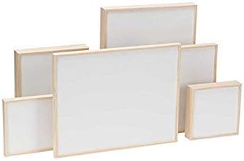 Da Vinci Pro Liquid Art Multi-Media Panel 18x18, 1-1/2" Deep Gesso Board with Natural Wood Frame, Raised Lip Wood Canvas Panel Ideal for Artists Using High Flow Acrylics and Alcohol-Based Dyes