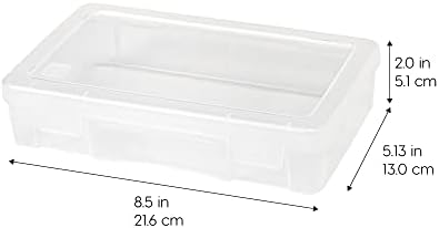 IRIS USA Clear Cases |Made in USA| Plastic Box Organizers (10-Pack)- Medium