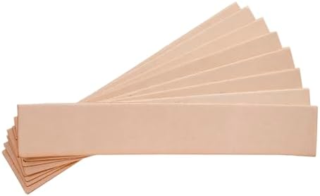 Realeather C0138-08 Bookmarks for Leathercrafting, 7" x 1.25", Natural, 8-Pack