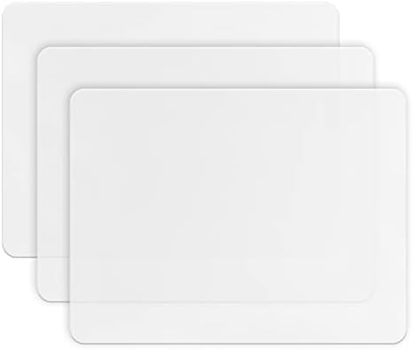 Gartful 3PCS Medium Silicone Mat for Crafts, Resin Jewelry Casting Molds Mat, Placemat, Multipurpose Countertop Protector Pad for Nail Arts, Paints, Epoxy, Resin, Translucent(15.7 x 11.8 inch)