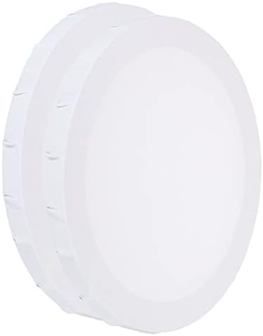 PATIKIL Paint Canvases Panel for Painting, 2 Pack 8x8 Inch Round Wood Frame Stretched Blank Art Board Panels for Acrylic, Oil, Tempera Painting, White