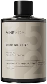 VINEVIDA Scent NO. 3512 Fragrance Oil - 16oz (1lb) - Inspired by: Aqua di Fiori (Women) Fragrance Oil for Candle Making - Made in USA Candle Scents Scents for Soap Making