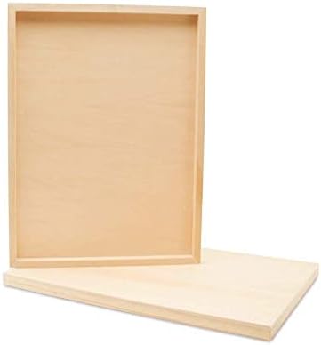 Painting Panels 12 x 16 x 3/4-inch, Pack of 4 Blank Wooden Signs for Crafts, Wood Cradled Panels for Home Decor, by Woodpeckers