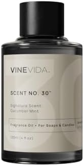 VINEVIDA [4oz] Cucumber Mint Fragrance Oil for Candle Making and Soap Making - Premium Candle Scents for Soy Candles