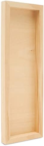 Narrow Wood Canvas 12 x 24 x 3/4-inch, Pack of 2 Wood Sign Blanks with Frame for Panoramic Style Photo Display, by Woodpeckers