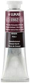 Lukas 1862 Professional German Oil Paint, Cassel Earth 37 mL - w/Beeswax & Non-Yellowing Sunflower Oil, Short Drying Time, Smooth, Outstanding Lightfastness