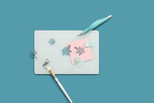 We R Memory Keepers Magnetic Glass Crafting Mat 9x6 - Heavy Duty, Perfect for Cutting, Paint Mixing, Scrapbooking, Crafts, and More