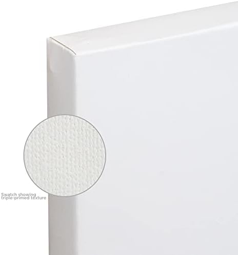 Creative Mark The Edge Deluxe Cotton Stretched Canvas for Painting, 6x9, 18-Pack, 14oz. Primed Weight, Universal Archival Priming, Medium Tooth, Frameless Artwork Canvas for Painters of All Levels