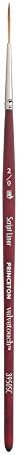 Princeton Velvetouch Artiste, Mixed-Media Brush for Acrylic, Watercolor & Oil, Series 3950 Script Liner Luxury Synthetic, Size 2/0
