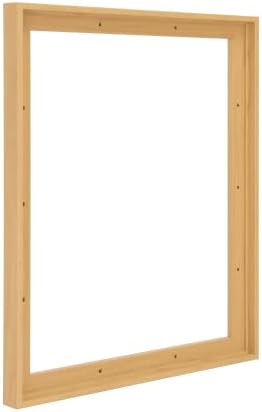 Pixy Canvas 11x14 inch Floater Frame for Canvas Paintings, Wood Panels, Canvas Panels & Stretched Canvas Boards. Floating Frame fits 5/8", 3/4" & max 7/8" Deep Artwork (Light Maple, 11 x 14 inch)