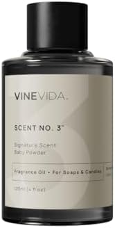 VINEVIDA [4oz] Baby Powder Fragrance Oil for Candle Making and Soap Making - Premium Candle Scents for Soy Candles