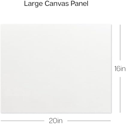KINGART White Canvas Panel Set – Rectangle, 16x20 Inch, 4-Pack – 100% Cotton, Pre-Primed Gesso Artist Boards for Acrylic, Oil, Sketching, & Mixed Media Painting