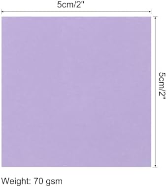 MECCANIXITY 50 Sheet Origami Paper Double Sided Light Purple 2x2 Inch Square Sheet for Art Craft Project, Beginners, Gifts Decor