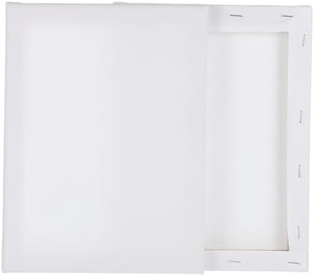 MECCANIXITY 2 Pcs Stretched Canvas for Painting, 7 x 9 Inch Blank Artist Boards 4/5 Inch Profile Cotton Canvas Panels for Beginners Professionals,White