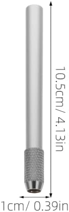 STOBOK Reusable Pencil Extender for Artists Metal Pencil Lengthener Holder for Colored Graphite and Charcoal Pencils 4.13 in Short Holder for Drawing Sketching Office Supplies 8 Pack