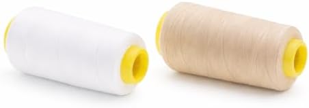 Mandala Crafts White Cream Mercerized Cotton Thread for Sewing Quilting