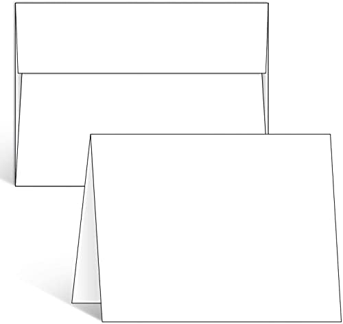 Ohuhu A7 5 x 7 Blank White Cards and Envelopes 200 Pack