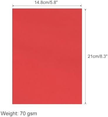 MECCANIXITY 50 Sheet Origami Paper Double Sided Red 8.3 x 5.8 Inch Square Sheet for Art Craft Project, Beginners, Gifts Decor