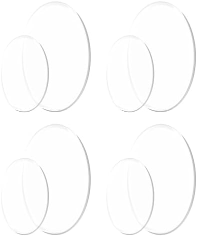 8-Pack Circular Cutting Plates for Die Cutting Machines 4 Pcs 5 Inch & 4 Pcs 3.5 Inch Polycarbonate Clear Pads for Die Cutting Machine Compatible with Sizzix, Cricut?Most Die Cutters