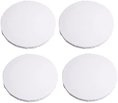 4 Pack Artist Blank Canvas, 10cm Stretched Canvas Frames Panel Board, Round Art Board for Acrylic Oil Painting